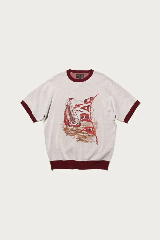 Knit Tee Jacquard - Sailing made by BEAMS PLUS