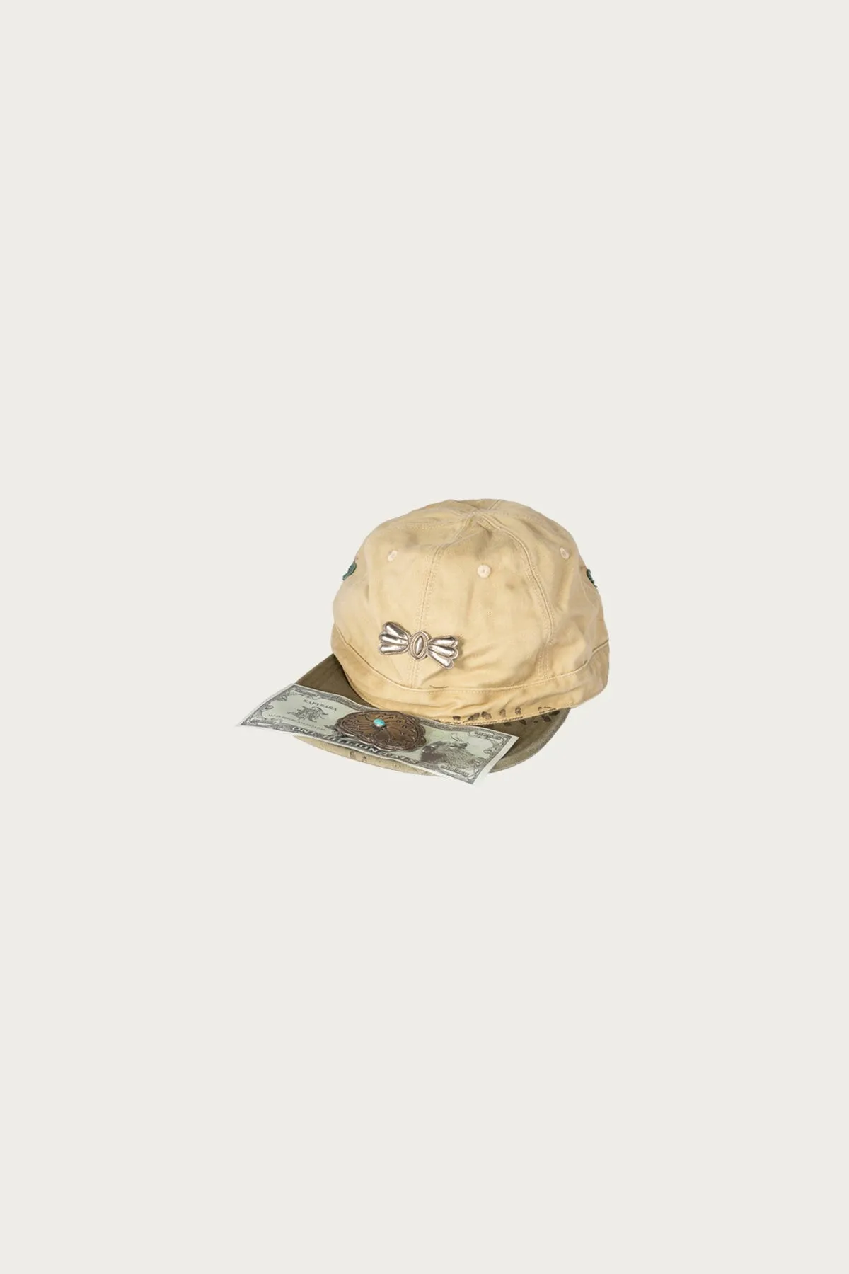 Chino BRIMFIELD Cap (BUTTERFLY & BUTTERFLY) - Beige/Khaki sold by Canoe Club