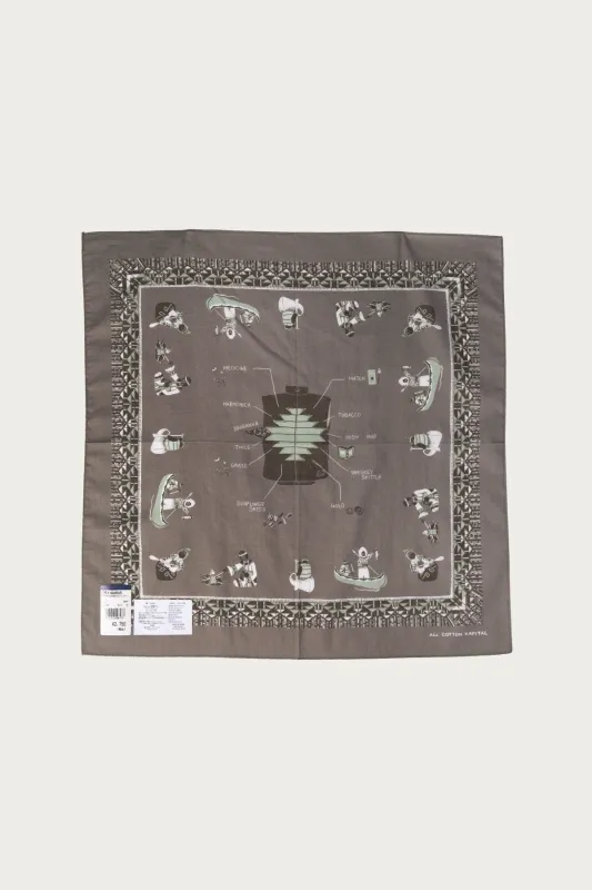 Color Bandanna (ZEPHER Vest Life) - Grey made by Kapital