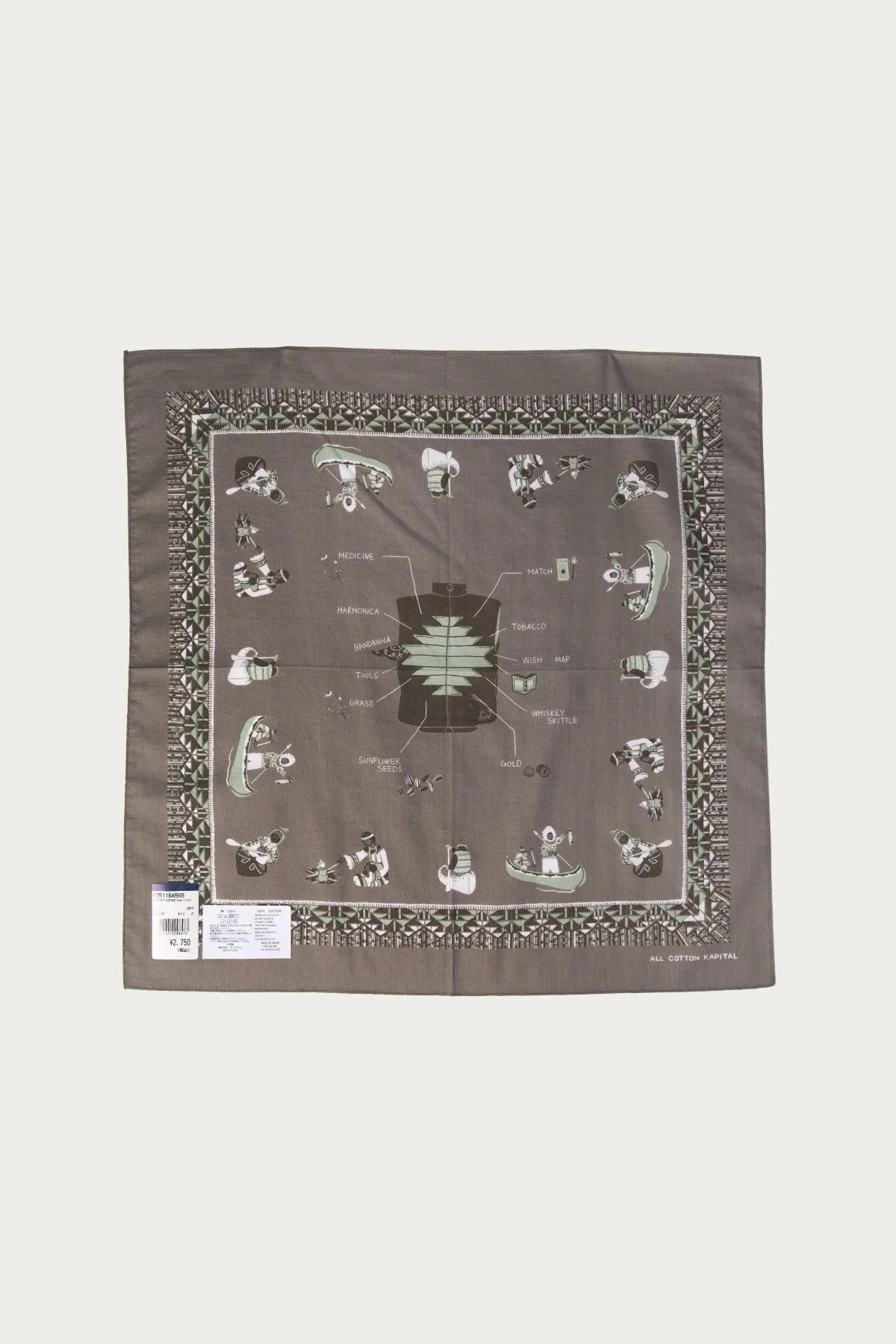 Color Bandanna (ZEPHER Vest Life) - Grey sold by Canoe Club