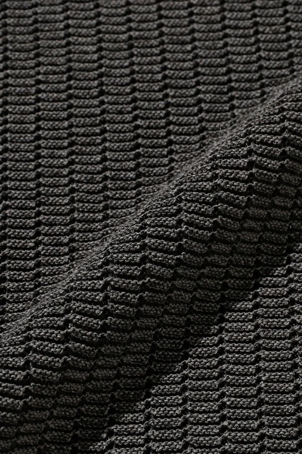 Knit Polo "WASHI" 2 Tone - Black sold by Canoe Club product image thumbnail 5