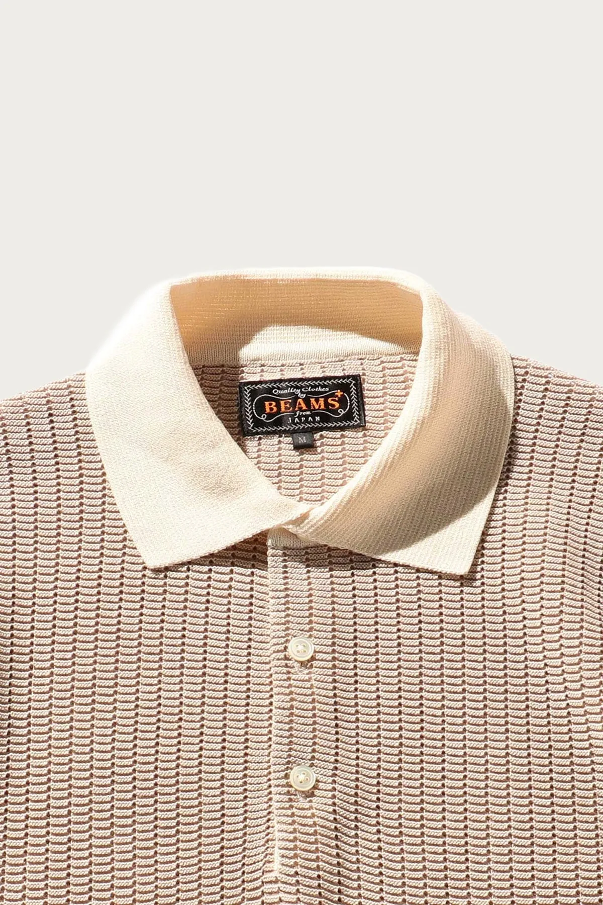 Knit Polo "WASHI" 2 Tone - Off White sold by Canoe Club product image thumbnail 2