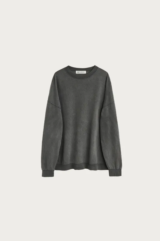 Slack Sweatshirt - Washed Black Rogue Loopback made by Our Legacy