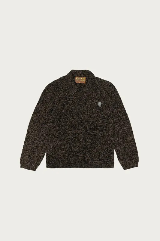 Waffle Pullover Sweater - Charcoal made by Brain Dead