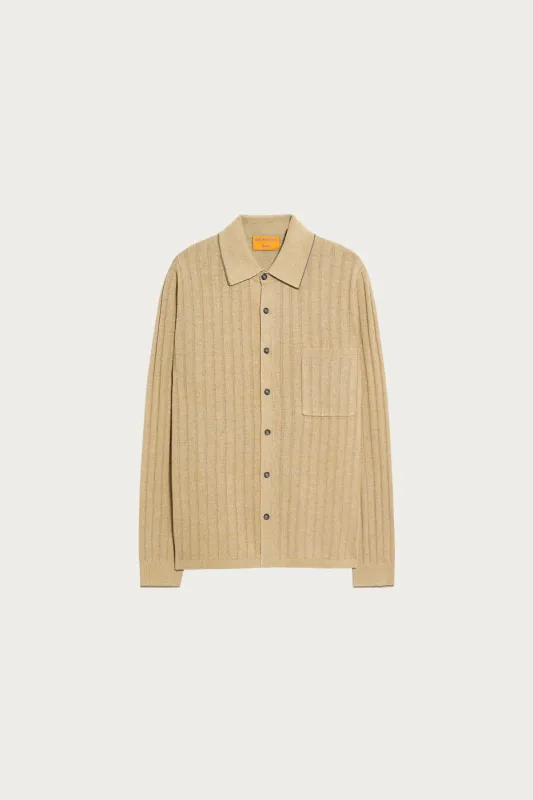 Linen Blend Button Up! Shirt - Sandstone made by Guest In Residence
