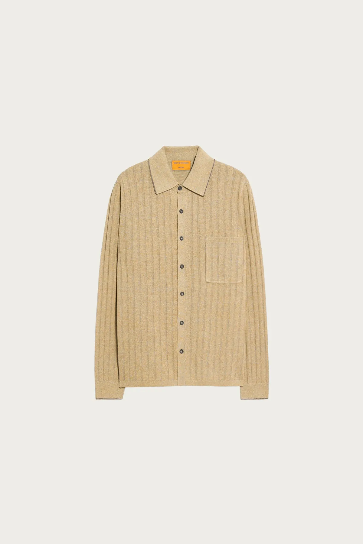 Linen Blend Button Up! Shirt - Sandstone sold by Canoe Club
