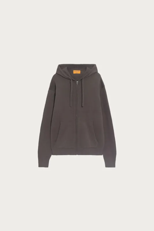 Cotton Cashmere Zip Hoodie - Cypress made by Guest In Residence
