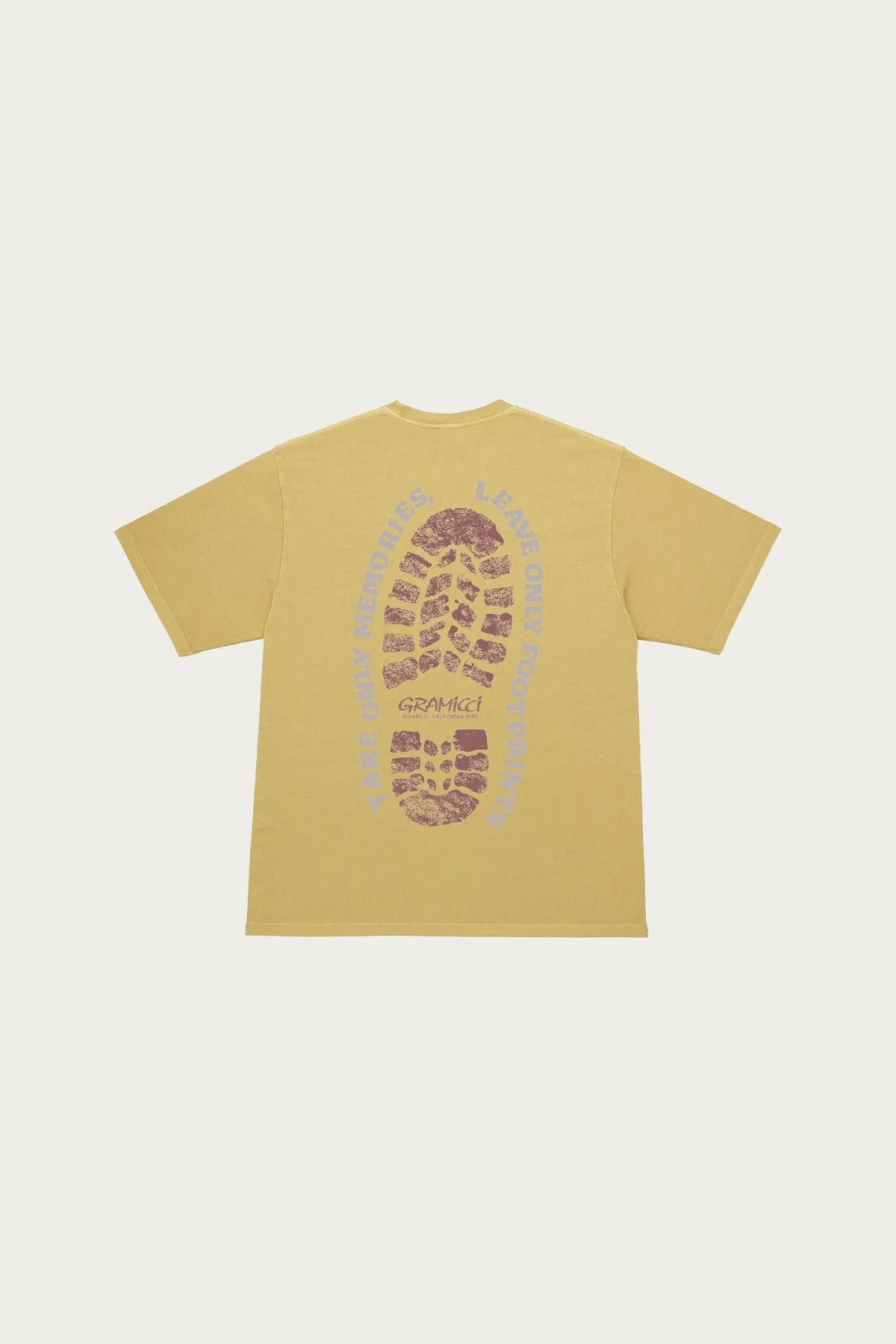 Footprints Tee Pigment Dyed - Sulphur sold by Canoe Club product image thumbnail 2