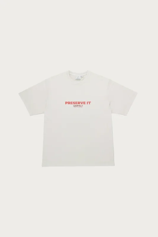 Footprints Tee Pigment Dyed - Natural made by Gramicci