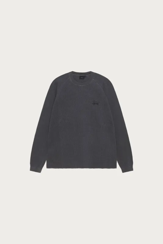 Raglan Thermal Basic Stock - Washed Black made by Stussy