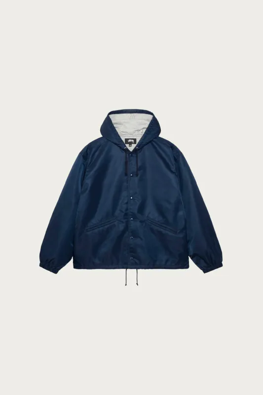 Hooded Coaches Jacket - Navy made by Stussy