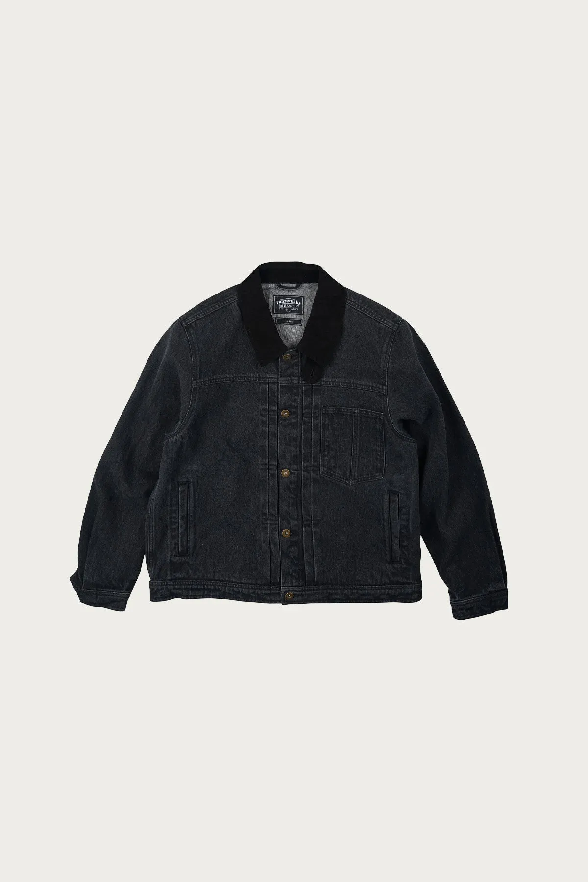 Washed Denim Trucker - Black sold by Canoe Club