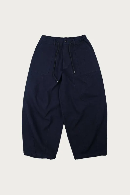 Sashiko Denim Balloon Pants - Indigo made by FrizmWORKS