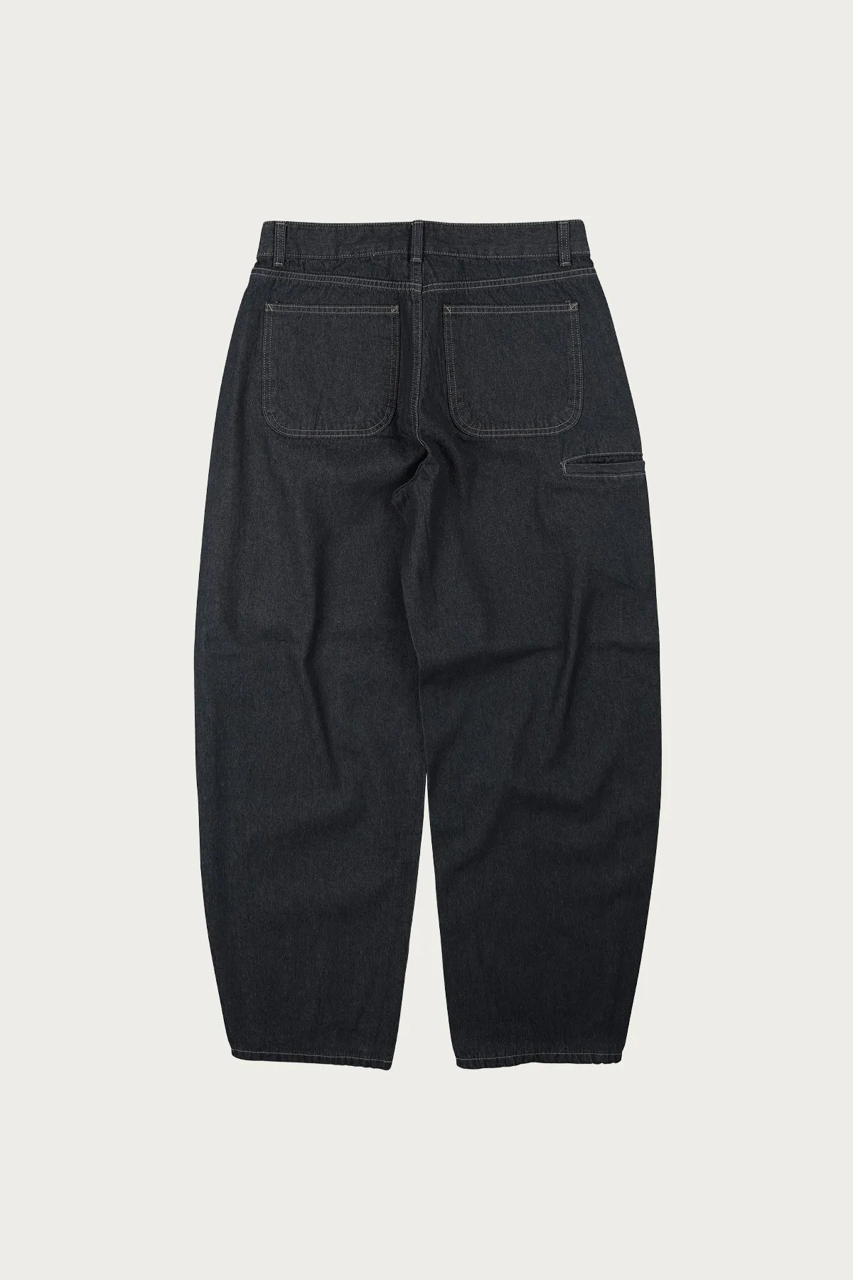 Curved Denim Pants - Black sold by Canoe Club product image thumbnail 2