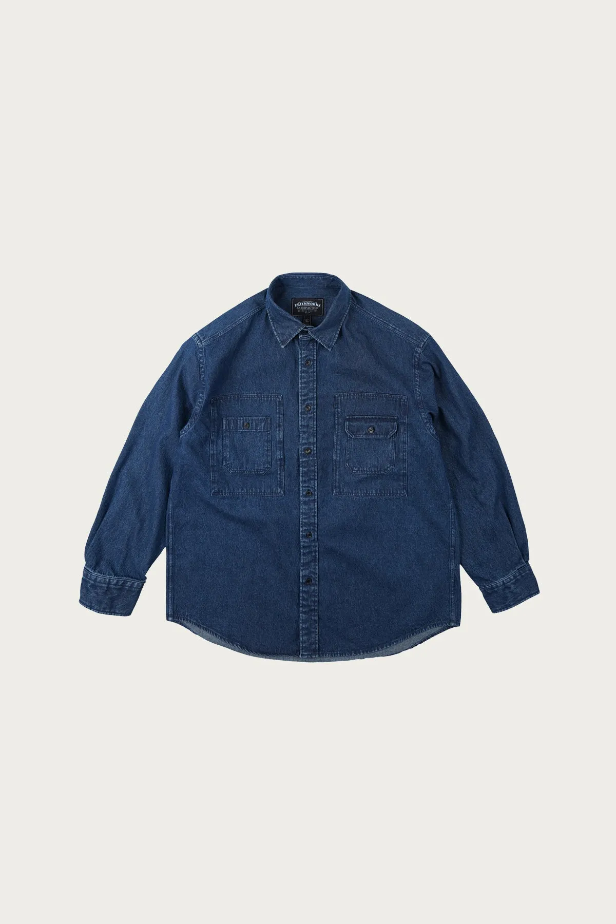 Bleach Denim Utility Shirt - Washed Indigo sold by Canoe Club