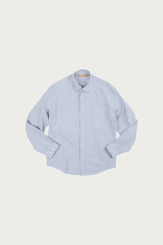 OG Oversized Stripe Shirt - Blue made by FrizmWORKS