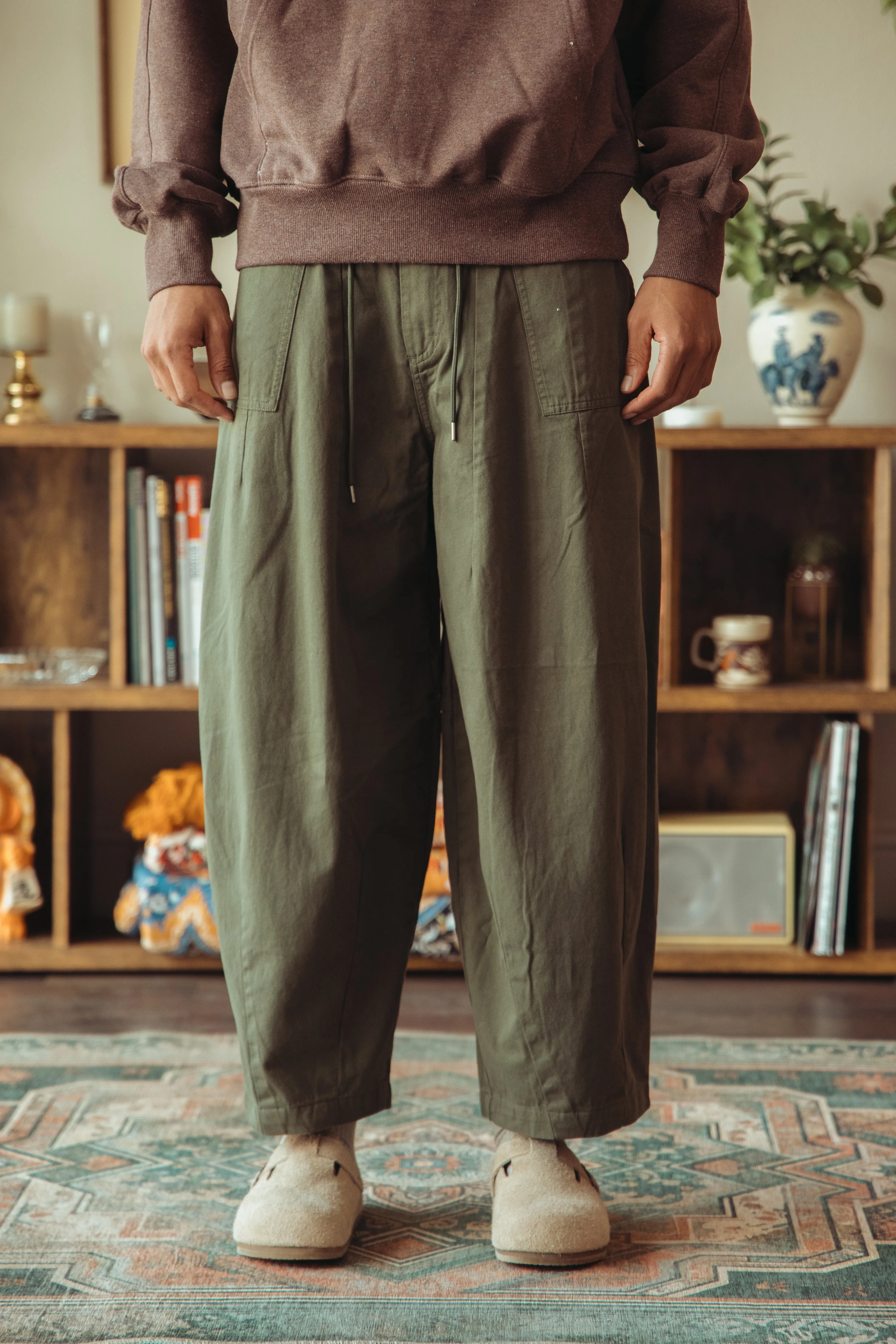 Twill Balloon Pants - Olive sold by Canoe Club product image thumbnail 2
