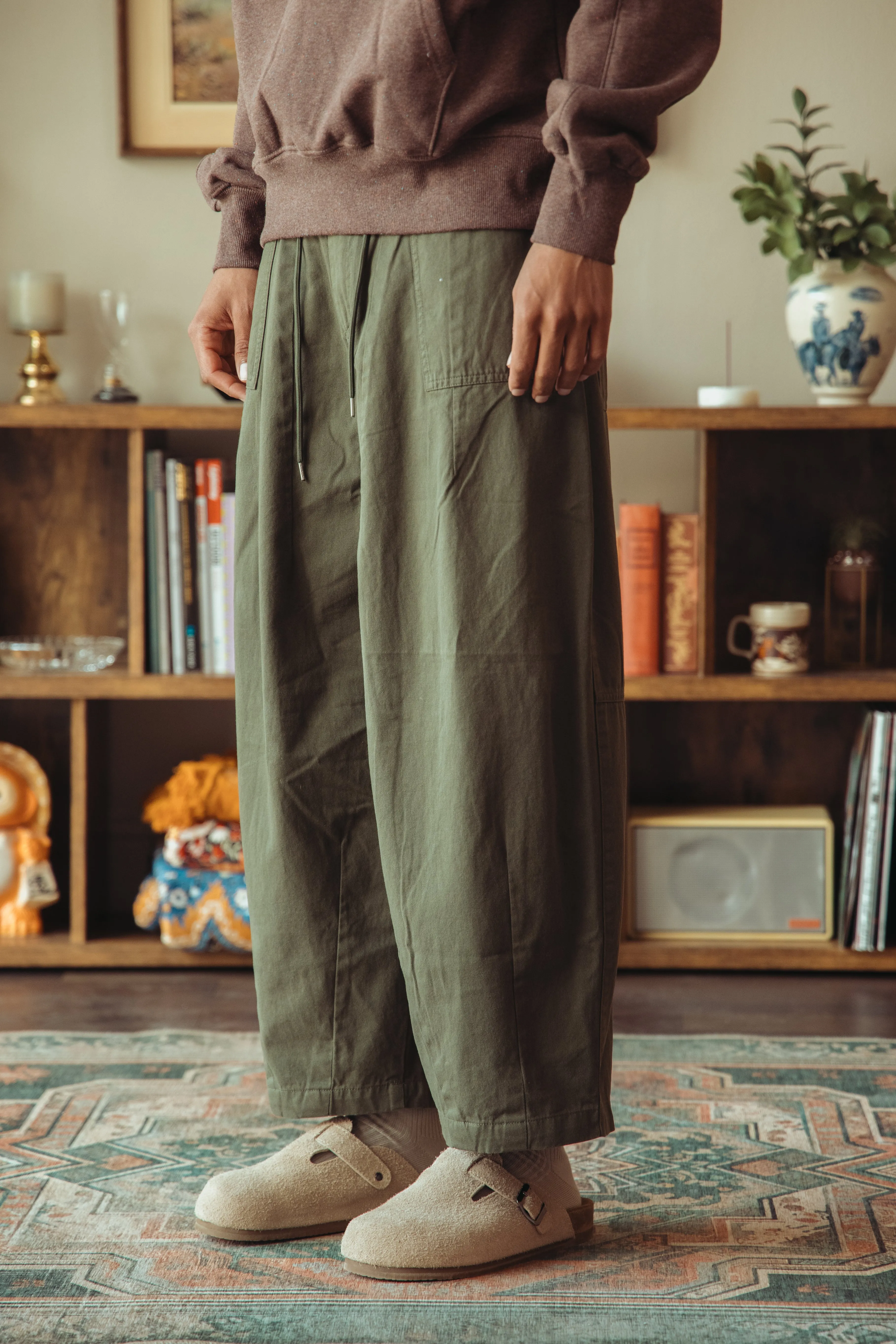 Twill Balloon Pants - Olive sold by Canoe Club product image thumbnail 3