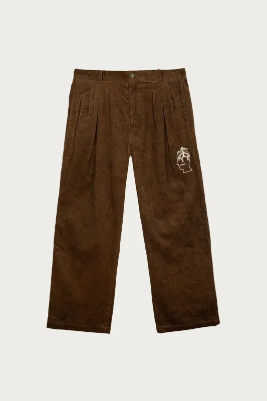 Brooks Brothers California Pleated Trouser - Brown made by Brain Dead