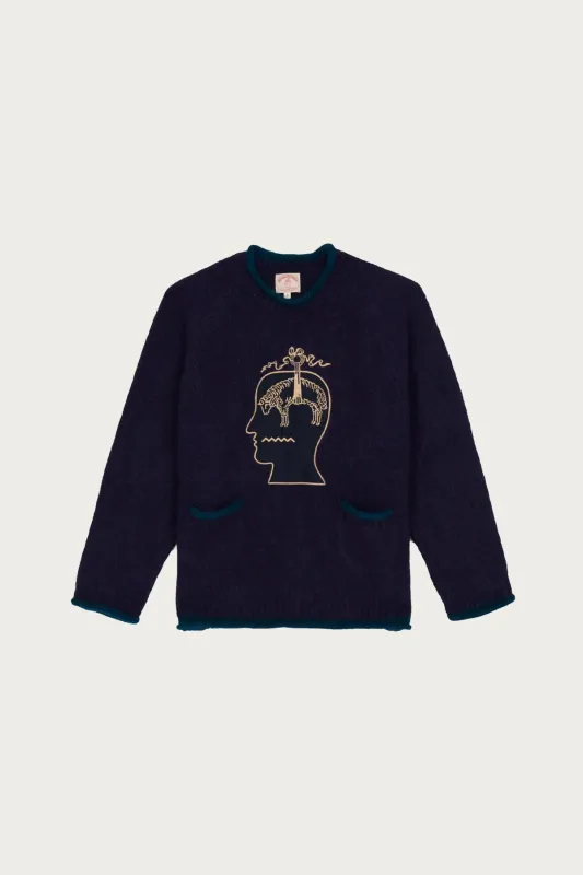 Brooks Brothers California Rolled Neck Sweater - Navy made by Brain Dead