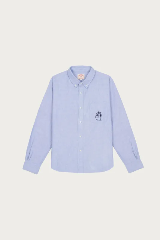 Brooks Brothers California Selvedge Oxford Button Up - Blue sold by Canoe Club