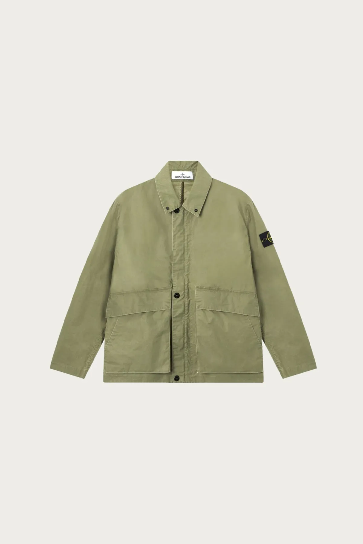Pigmented Wax Coating Coach Jacket - Military Green sold by Canoe Club
