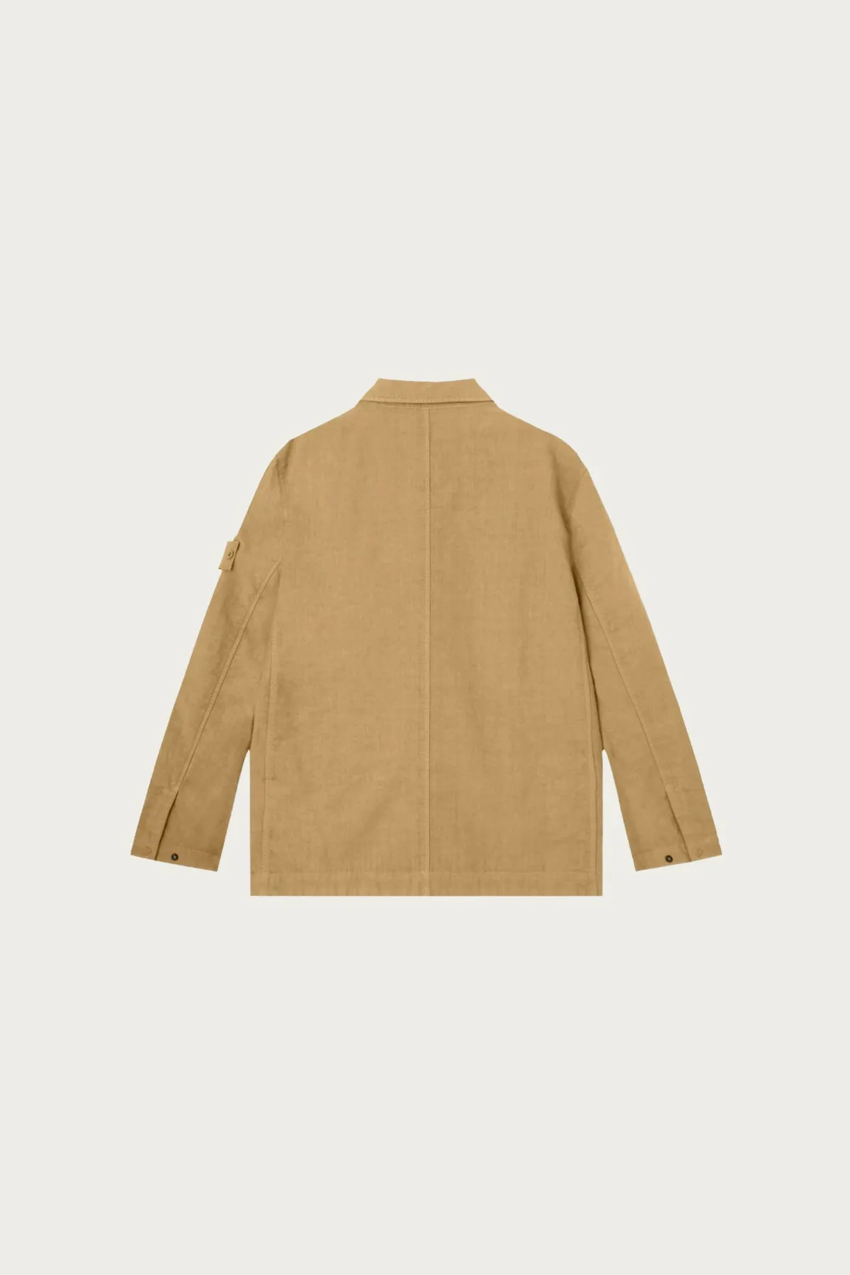 Bonded Linen Coach Jacket - Dark Beige sold by Canoe Club product image thumbnail 2