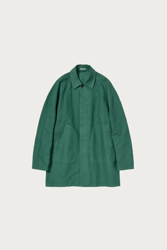 Garment-Dyed Organic Cotton Heavy Twill Short Work Jacket - Forest Green sold by Canoe Club