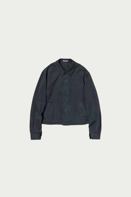 Garment-Dyed Finx Light Chino Blouson - Black made by Auralee