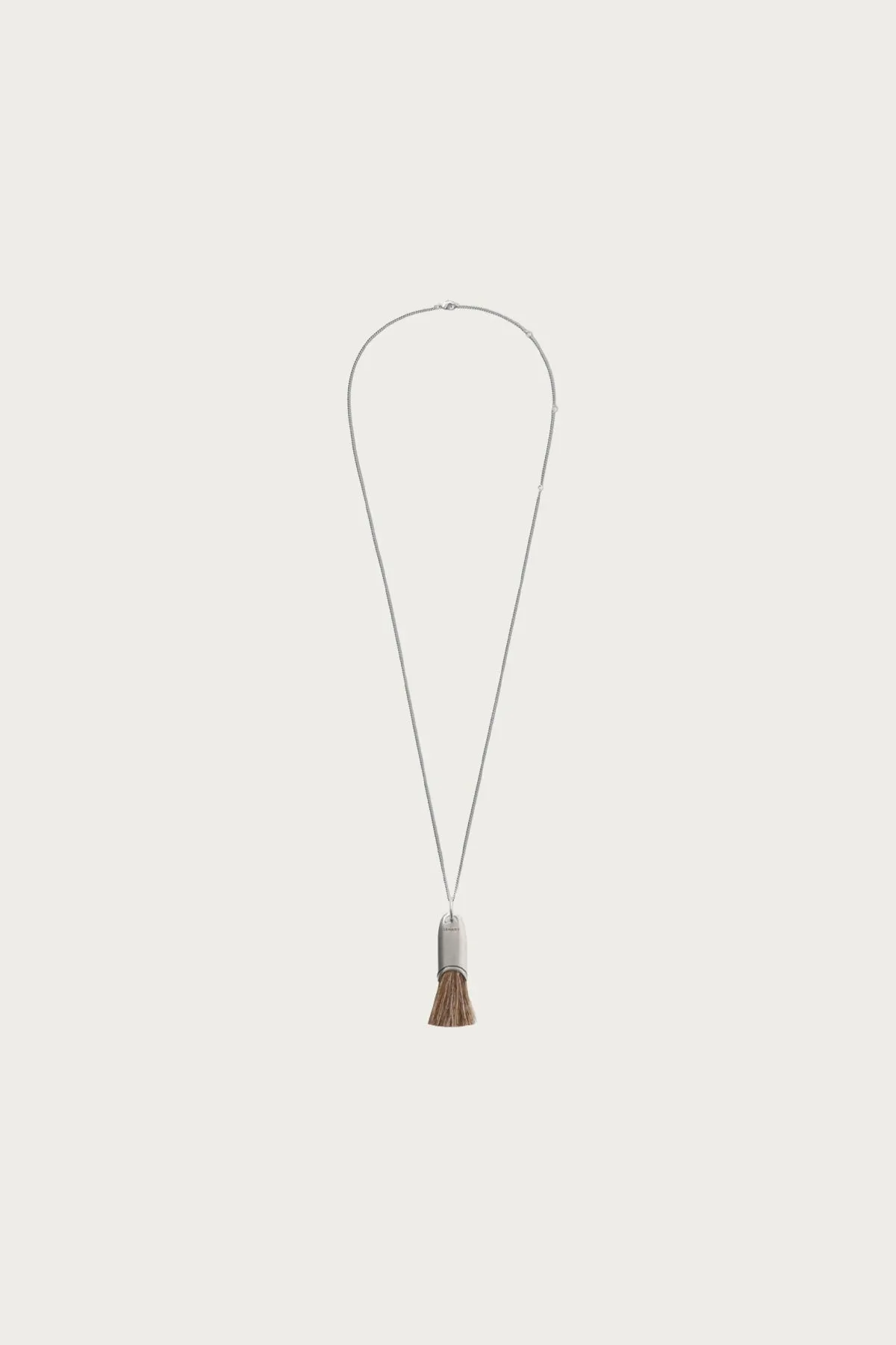 Personal Brush Necklace - Silver/Salt & Pepper sold by Canoe Club