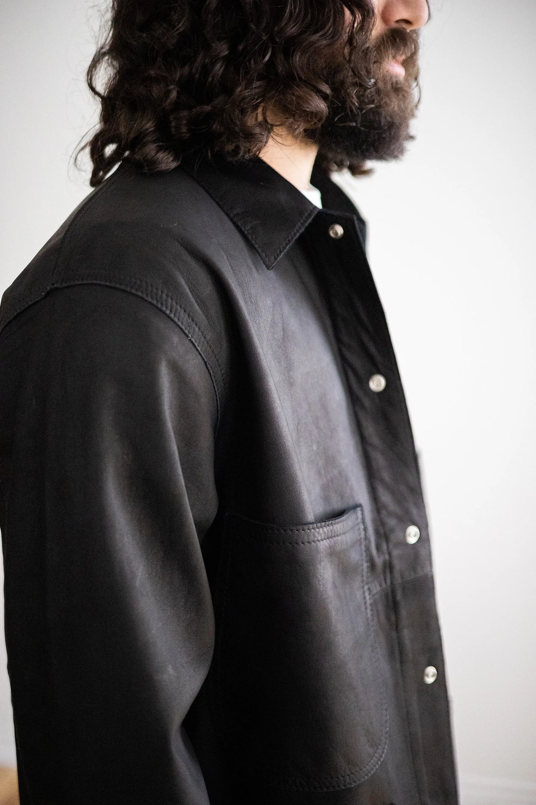 Leather Utility Coverall - Black sold by Canoe Club product image thumbnail 4