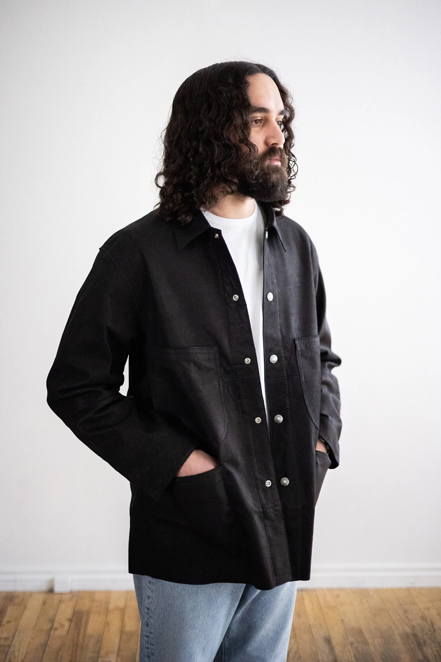 Leather Utility Coverall - Black sold by Canoe Club product image thumbnail 2