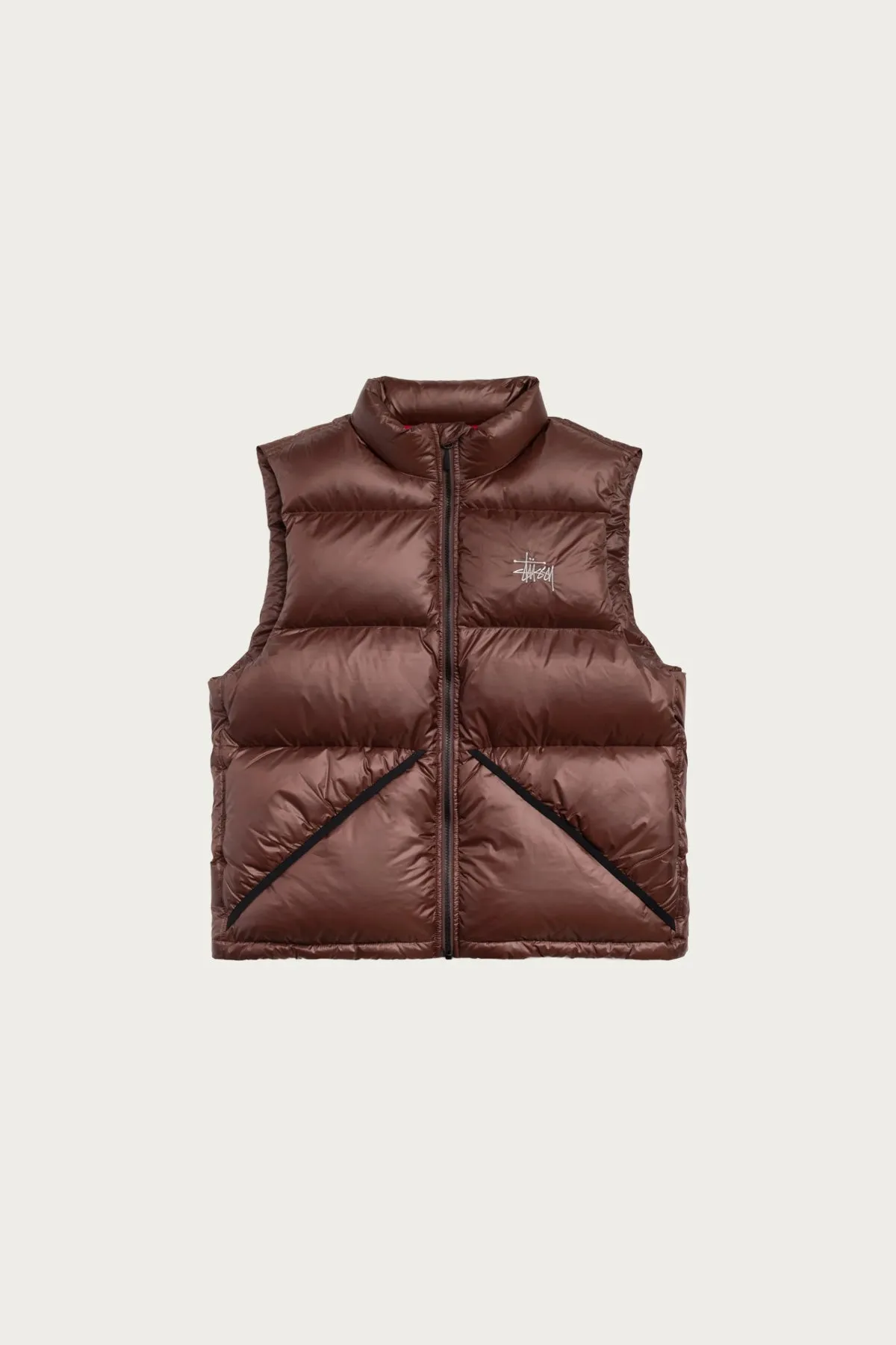 Micro Ripstop Down Vest - Brown sold by Canoe Club