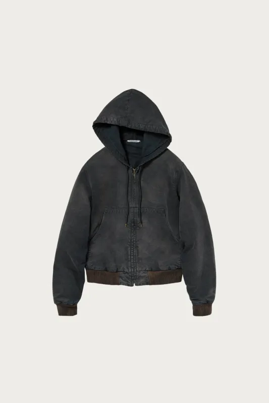 Product Dyed Organic Cotton Duck Short Zip Parka - Faded Black sold by Canoe Club