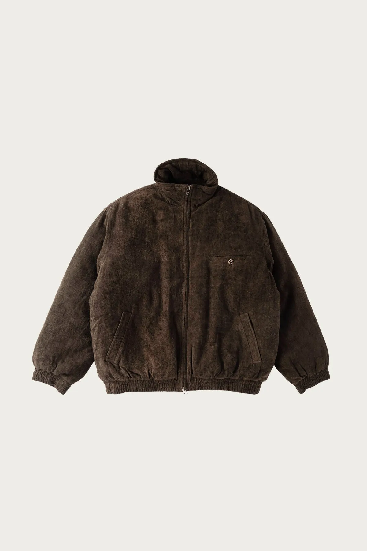 Padded Track Blouson - Carob Linen Velvet sold by Canoe Club