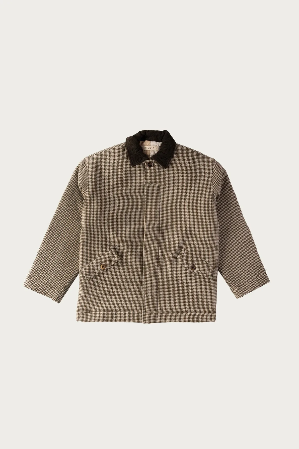 Contrast Sports Jacket - Natural/Carob Wool Pinwheel sold by Canoe Club