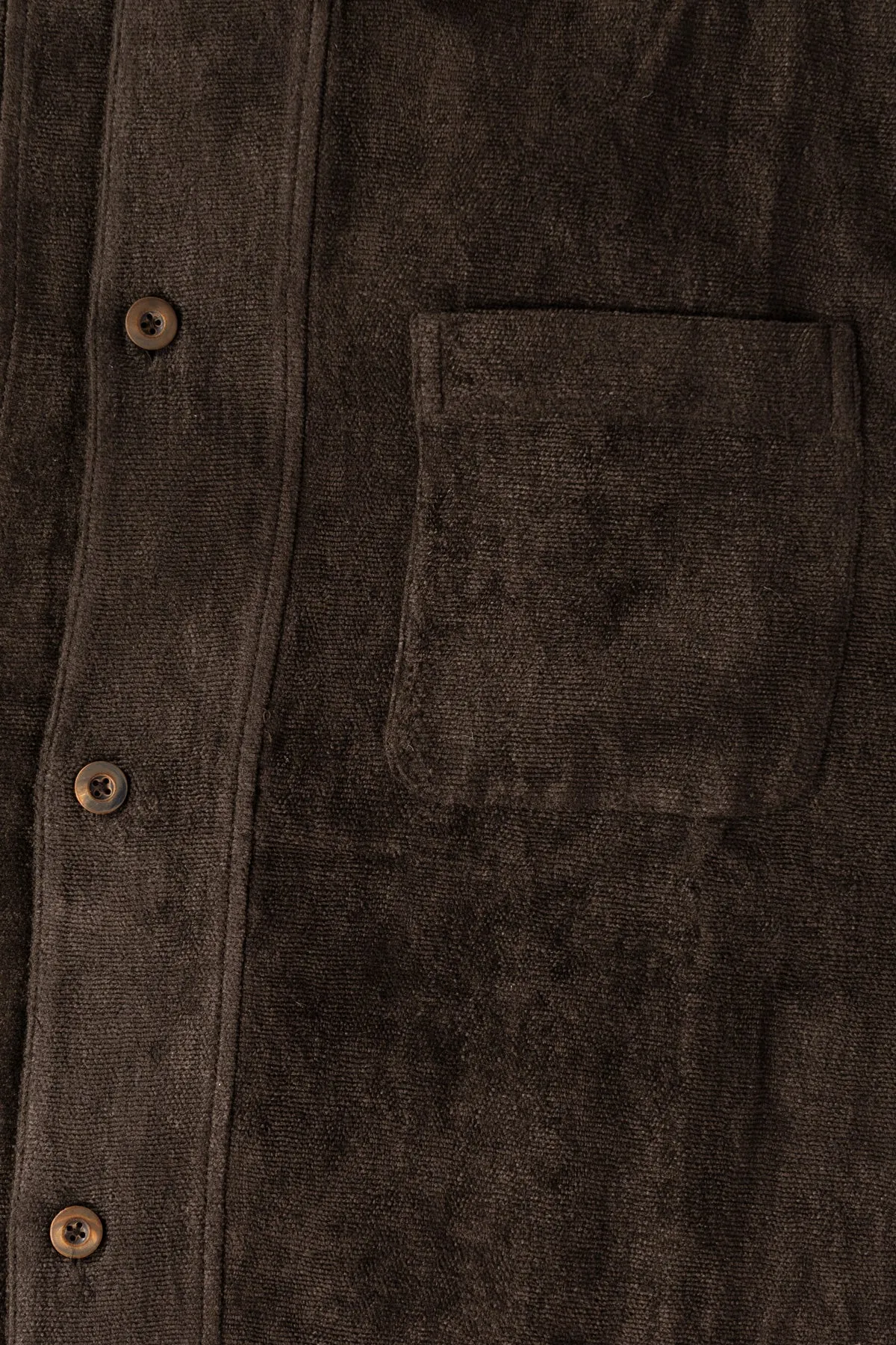 Boxy Shirt - Carob Linen Velvet sold by Canoe Club product image thumbnail 3