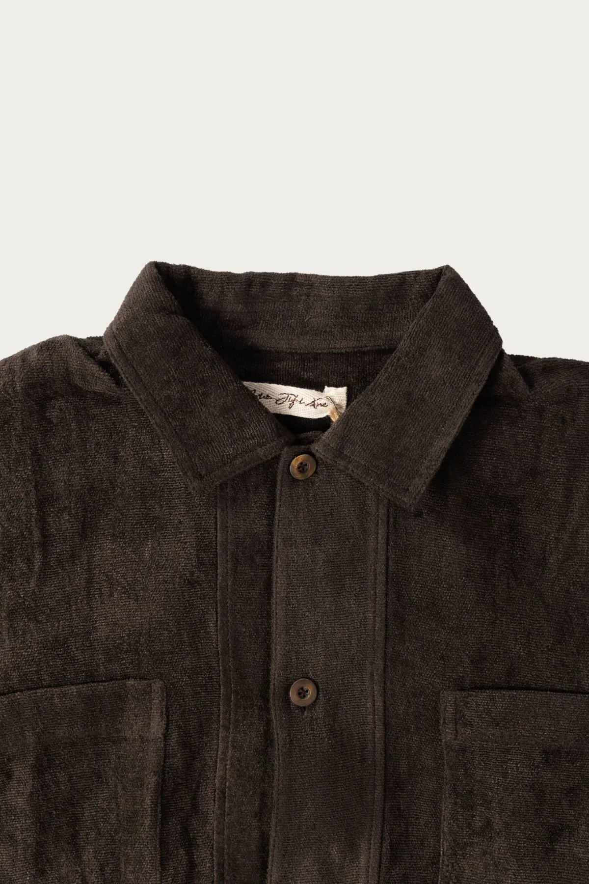 Boxy Shirt - Carob Linen Velvet sold by Canoe Club product image thumbnail 2