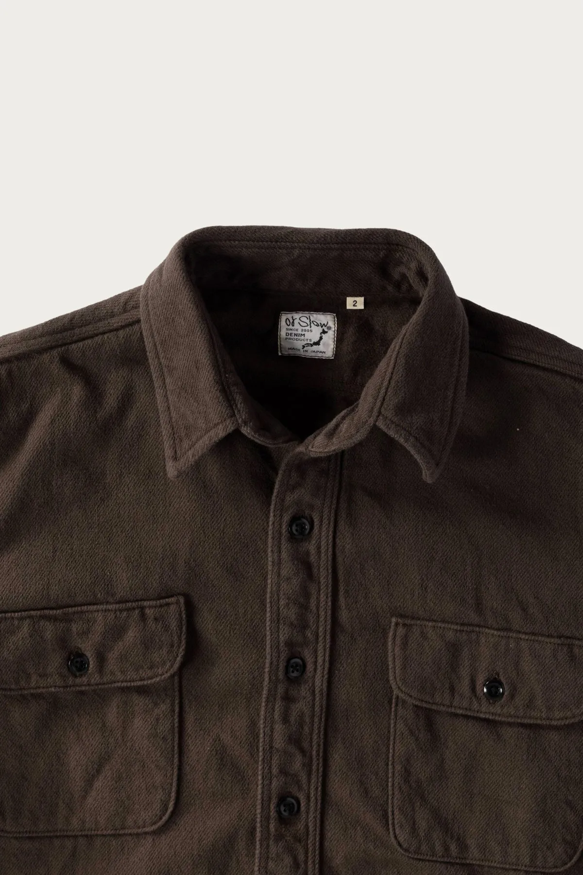 Organic Cotton Relax Fit Flannel Shirt - Coffee Brown sold by Canoe Club product image thumbnail 2