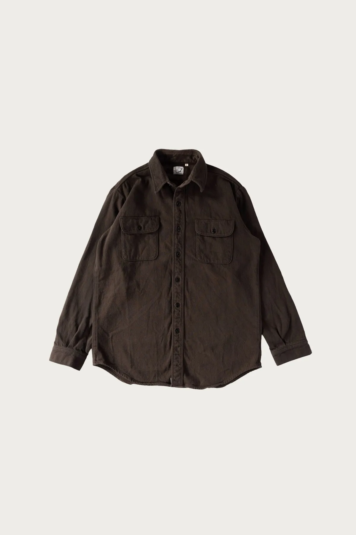 Organic Cotton Relax Fit Flannel Shirt - Coffee Brown sold by Canoe Club