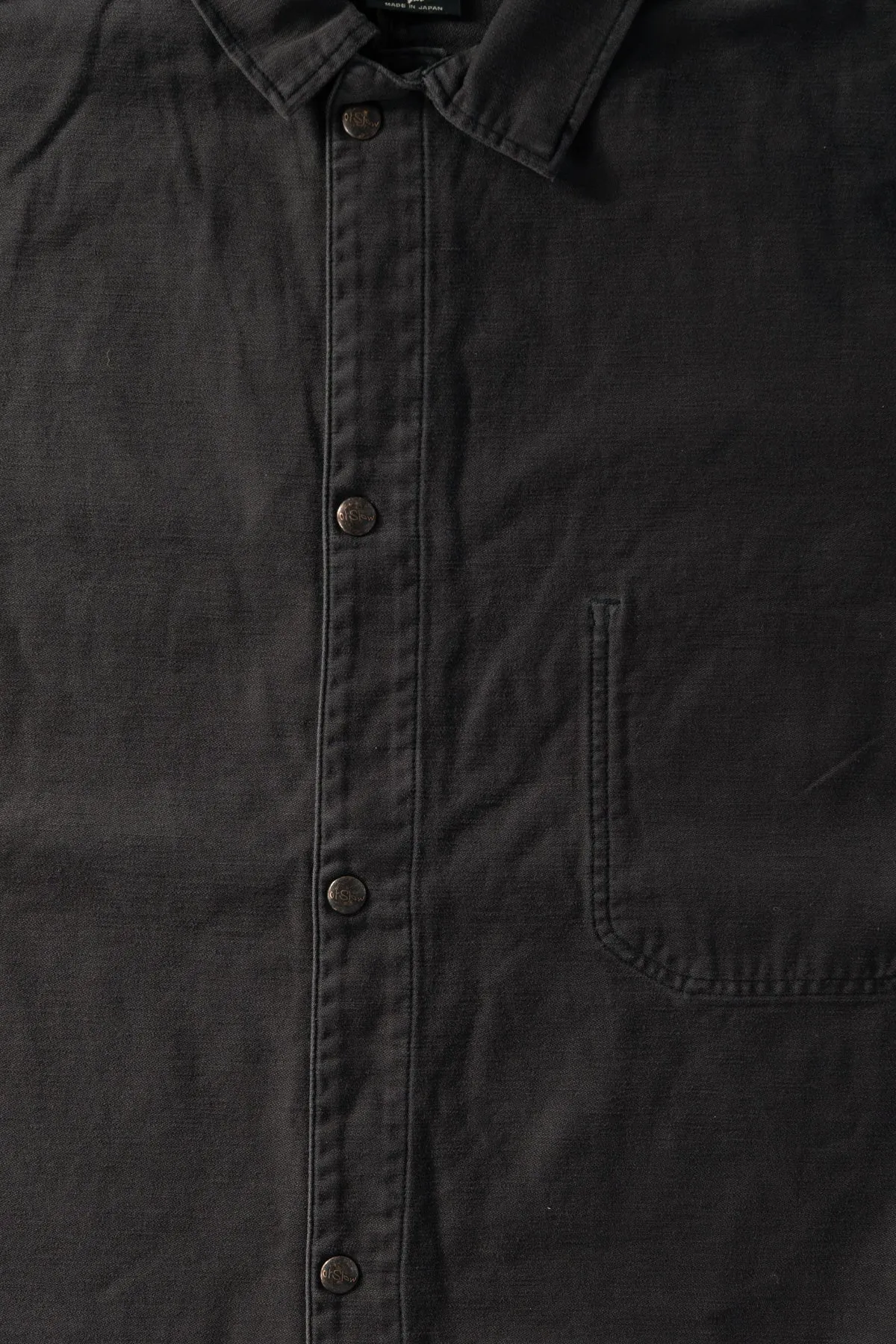 Reverse Sateen Simple Work Coat Vintage Washed - Black sold by Canoe Club product image thumbnail 3