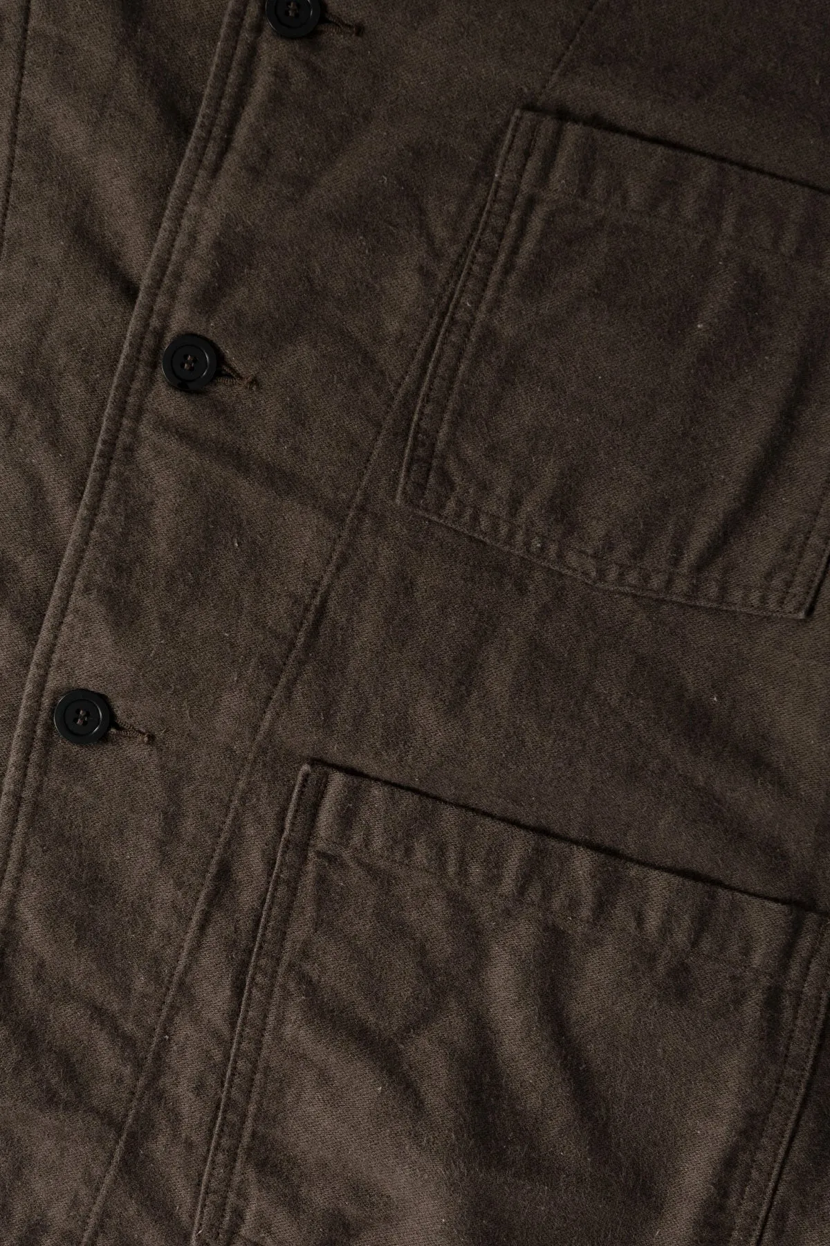 Cotton Linen Moleskin Relax Fit Simple Work Jacket - Charcoal Grey sold by Canoe Club product image thumbnail 3