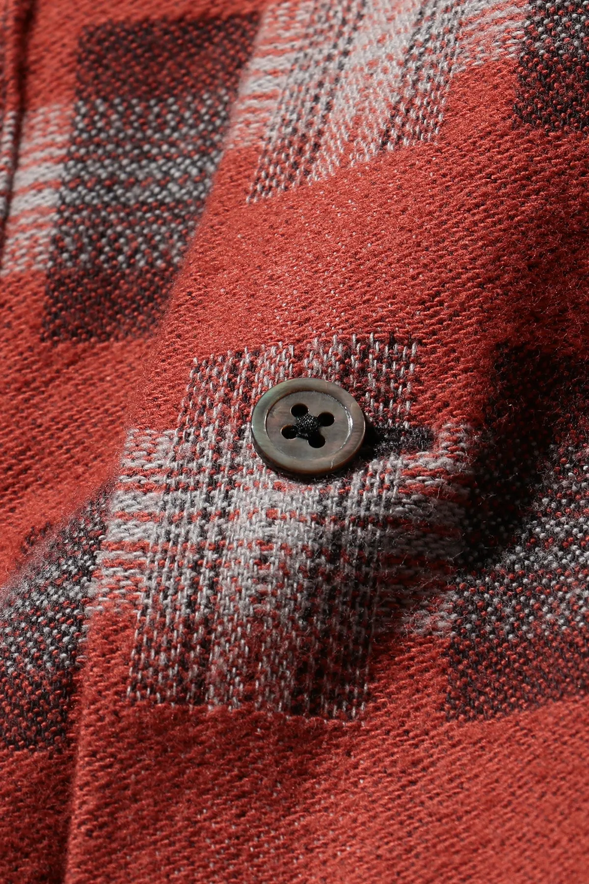 Open Collar Brushed Satin Plaid - Red sold by Canoe Club product image thumbnail 4