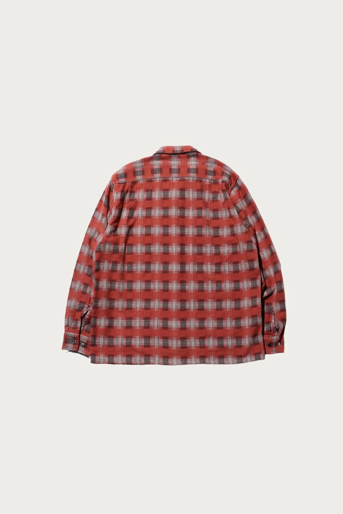 Open Collar Brushed Satin Plaid - Red sold by Canoe Club product image thumbnail 2