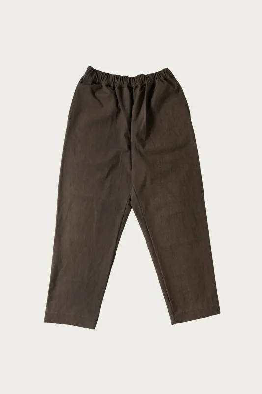 Café Pant - Army Green Vintage Washed Cotton Linen Canvas made by Canoe Club