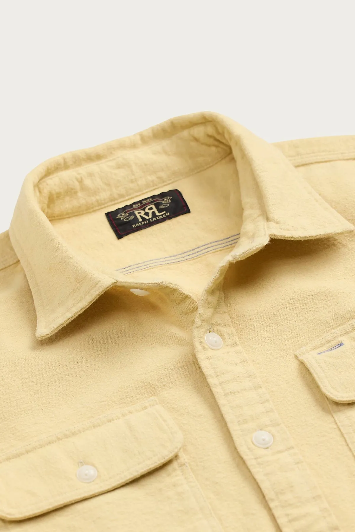Brushed Chamois Workshirt - Faded Yellow sold by Canoe Club product image thumbnail 3