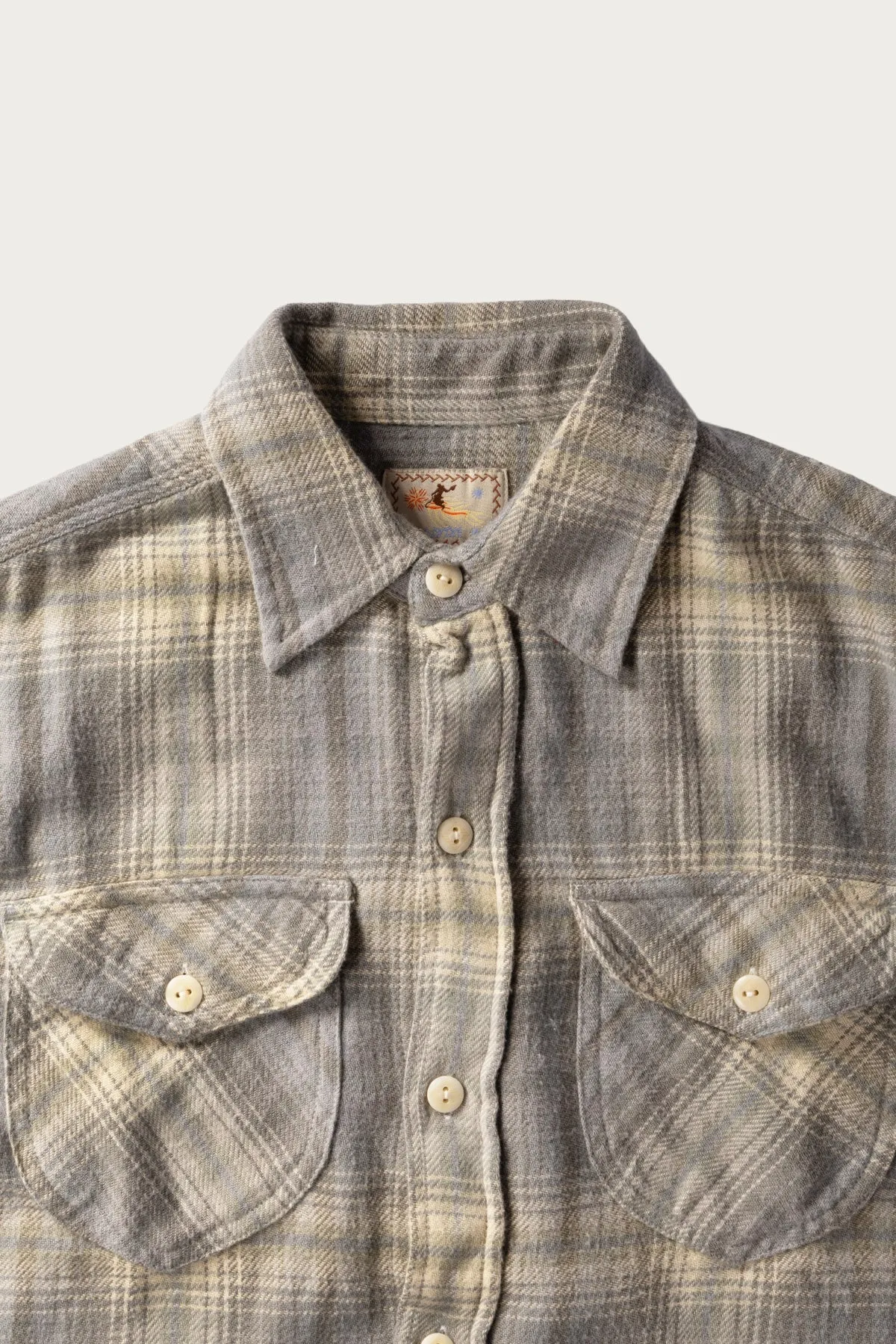 Washed Flannel Workshirt - Late Frost sold by Canoe Club product image thumbnail 2