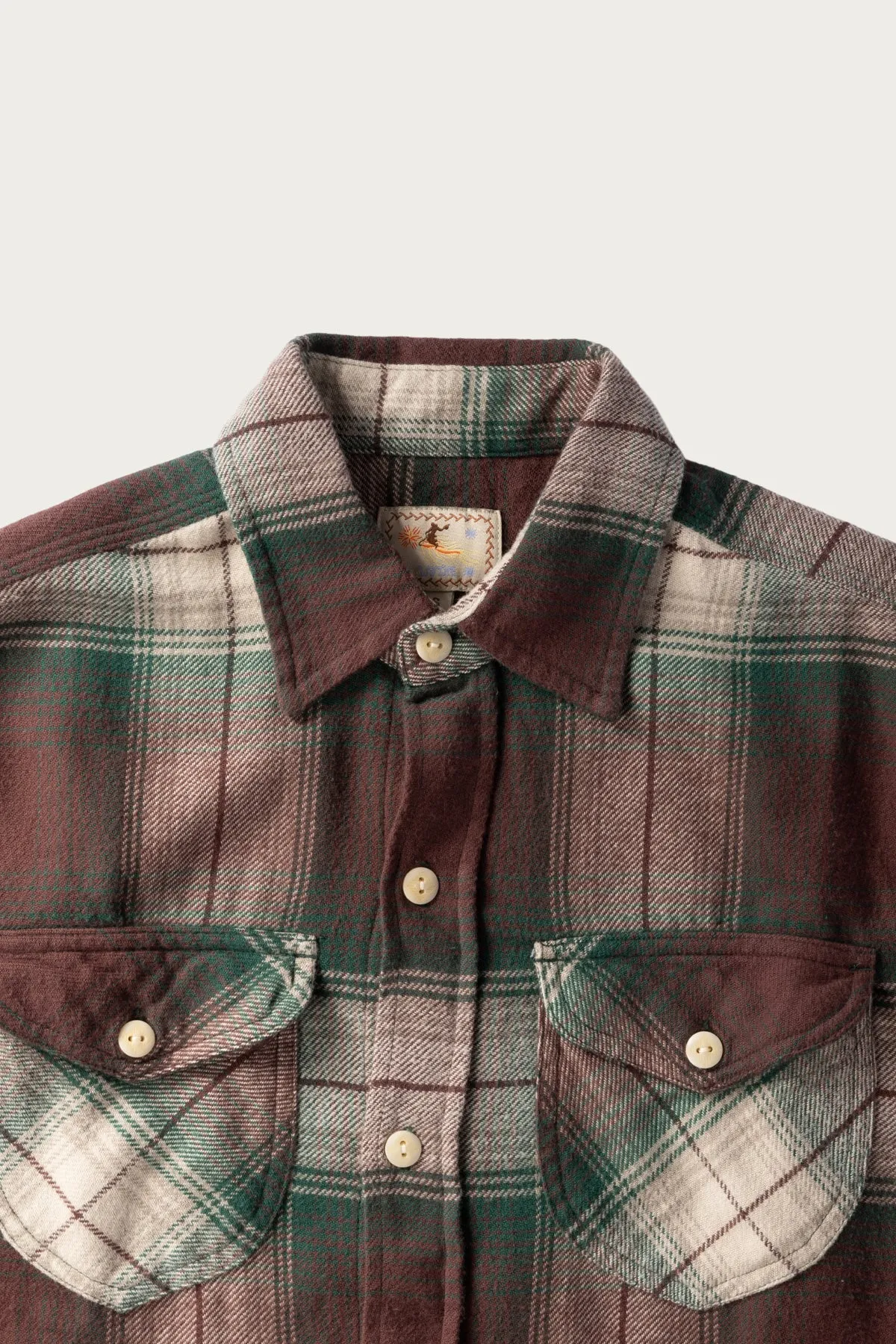 Washed Flannel Workshirt - Grizzly Shadow Plaid sold by Canoe Club product image thumbnail 2
