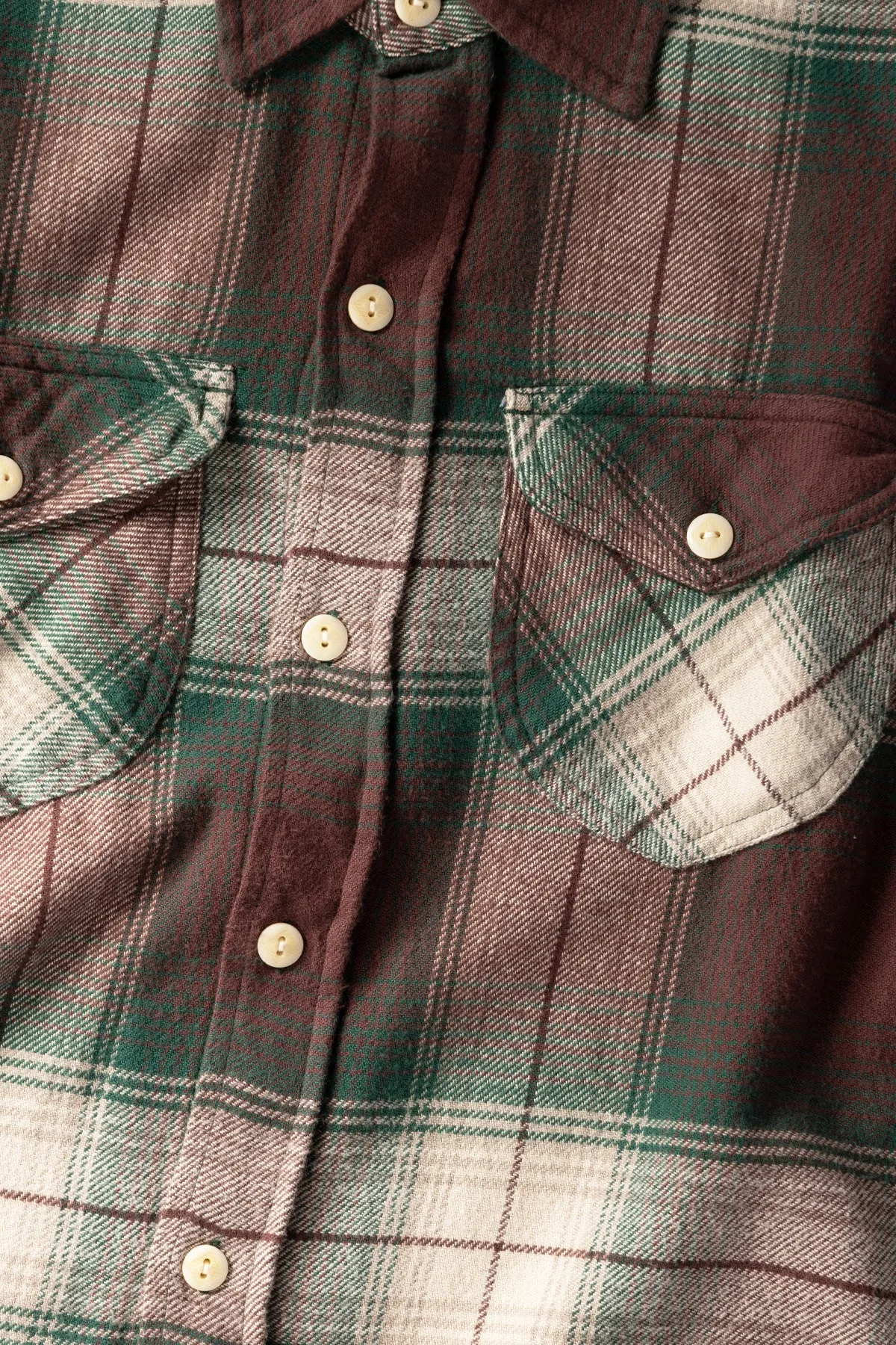 Washed Flannel Workshirt - Grizzly Shadow Plaid sold by Canoe Club product image thumbnail 3