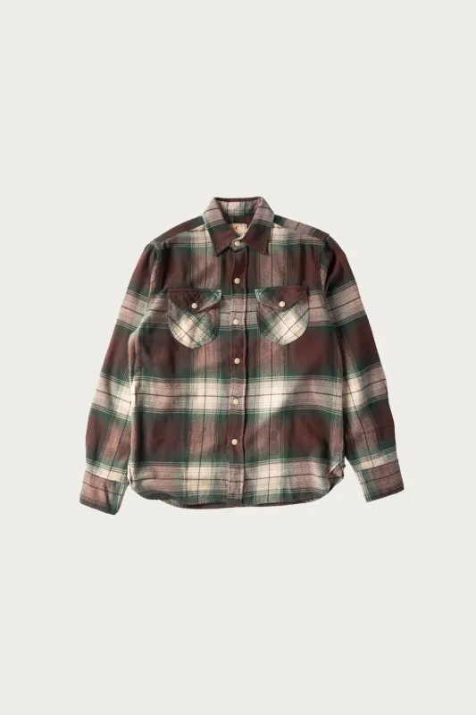 Washed Flannel Workshirt - Grizzly Shadow Plaid made by Wythe NY